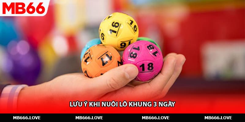 Lưu ý khi nuôi lô khung 3 ngày