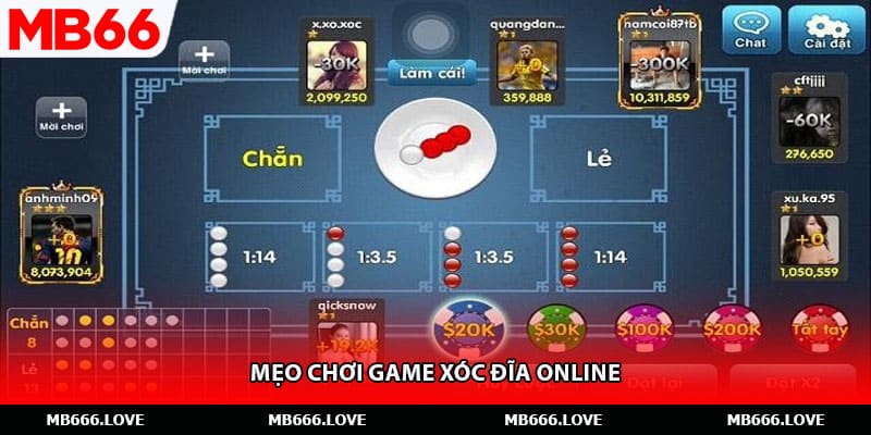 Mẹo chơi game xóc đĩa online
